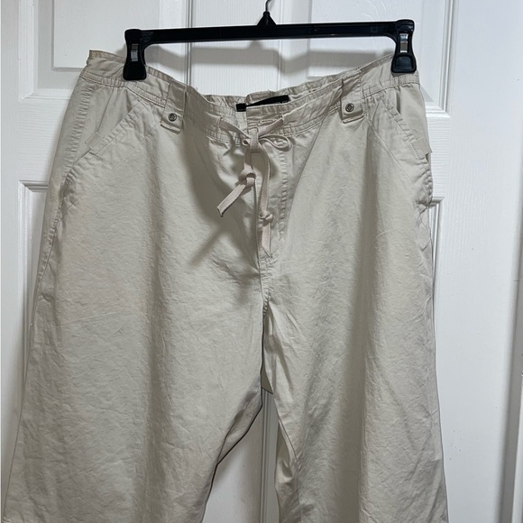 ♦️ Venezia Womens Cargo Pants High Rise Drawstring Flap Pockets Size 20 Used - Picture 2 of 3